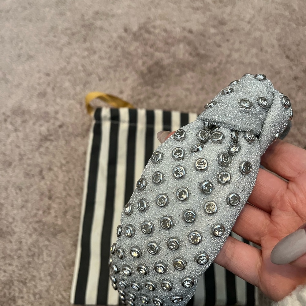 Metallic lele sadoughi studded headband